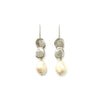 Allegory earrings with white baroque pearl by goldeluxe