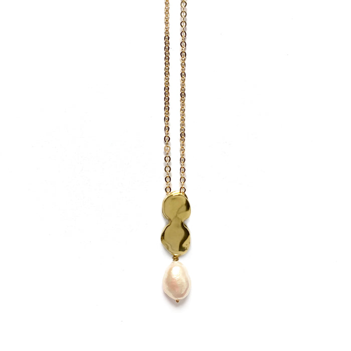 Allegory Necklace with White Baroque Pearl