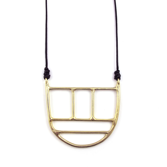 Brass Oversized Linear Pendant