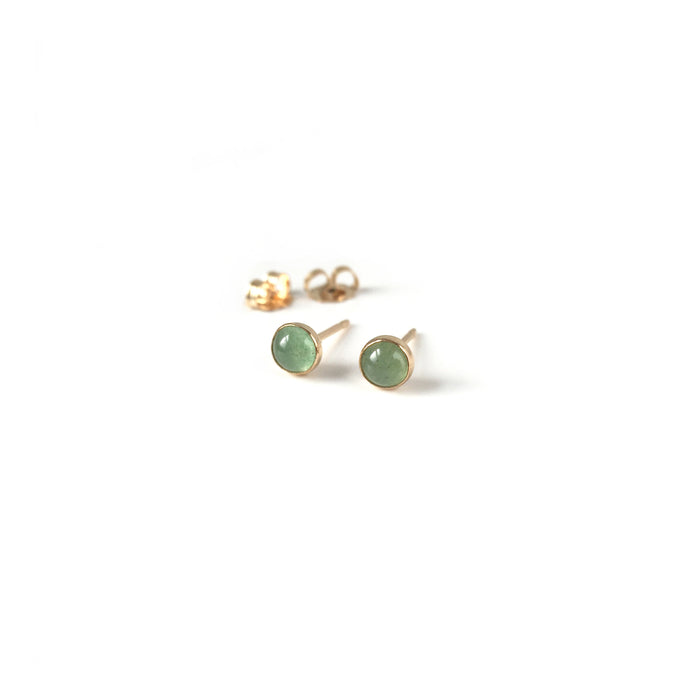 Stone Spot Stud Earrings