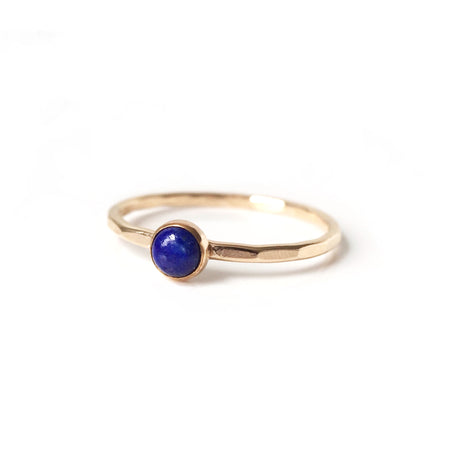 lapis stacking ring by goldeluxe