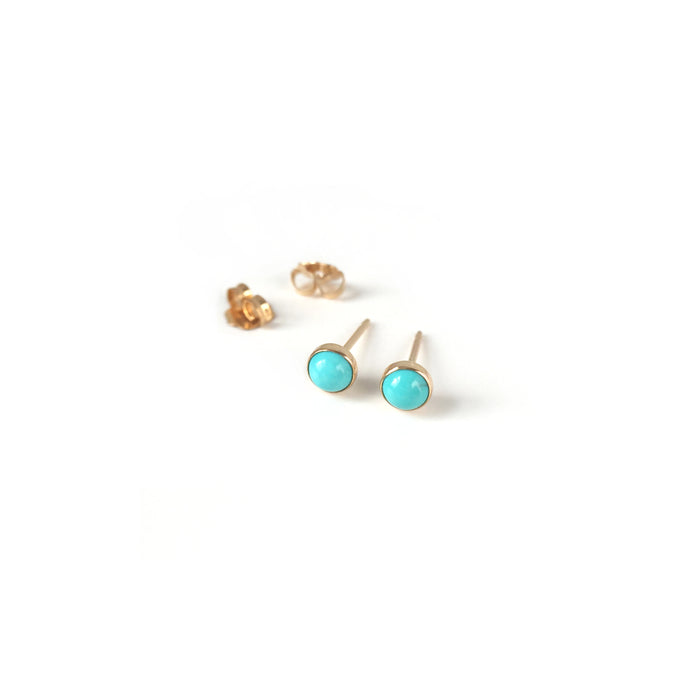 Stone Spot Stud Earrings