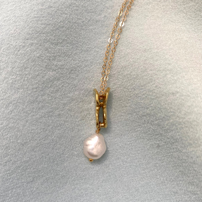 Allegory Necklace with White Baroque Pearl