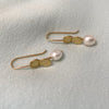 Allegory earrings with white baroque pearl by goldeluxe