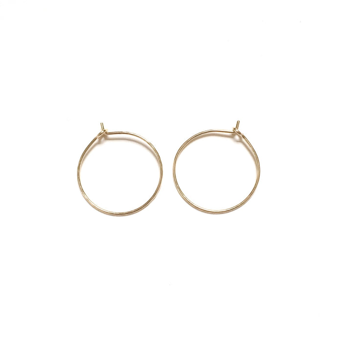 Minimalist Round Hammered Hoops