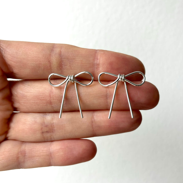 Large Bow Stud Earrings