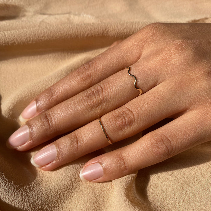 Hammered Band Stacking Ring