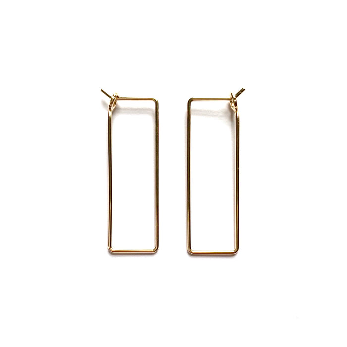 Minimalist Small Rectangular Box Hoops