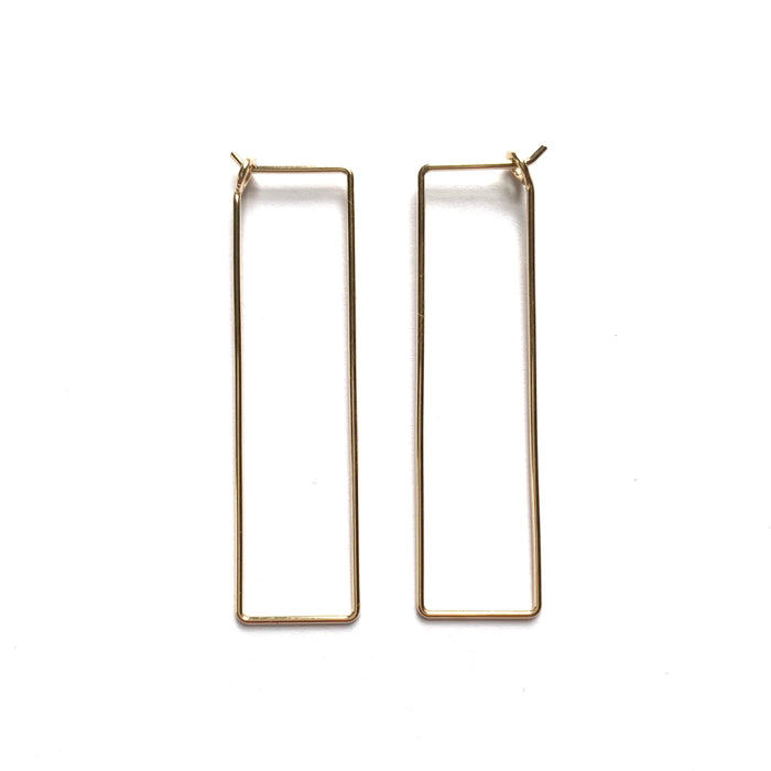 Minimalist Large Rectangular Box Hoops