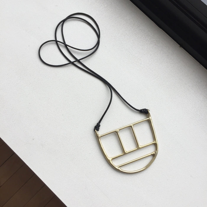 Brass Oversized Linear Pendant