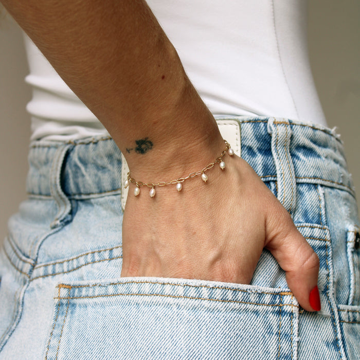 Pearl Fringe Bracelet