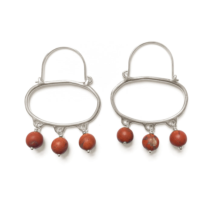 Penelope Hoop Earrings with Jasper