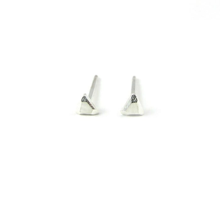 Faceted Extra Small Triangle Nugget Earrings