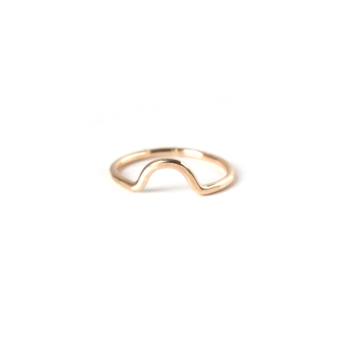 Faceted Mini Arc Wedding Band