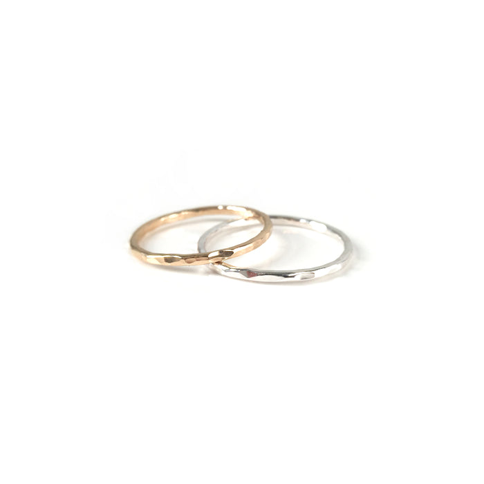 Hammered Band Stacking Ring