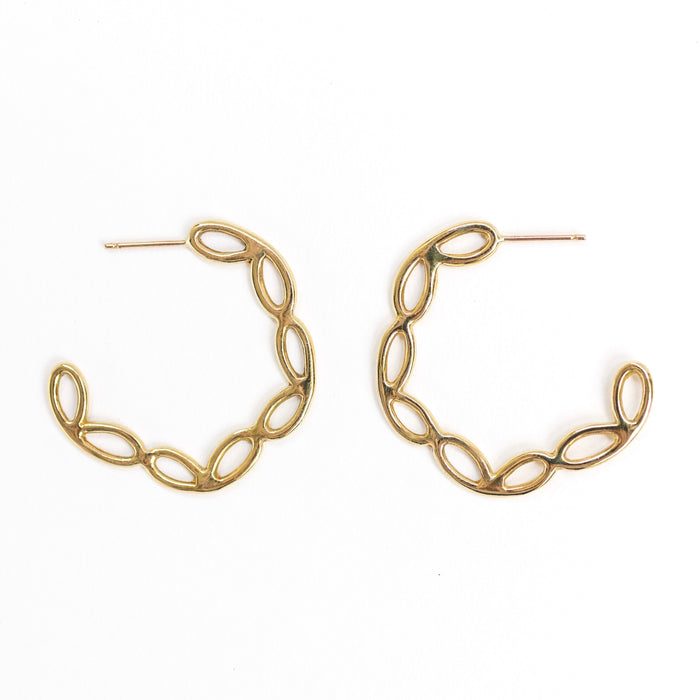 Large Petal Hoop Earrings