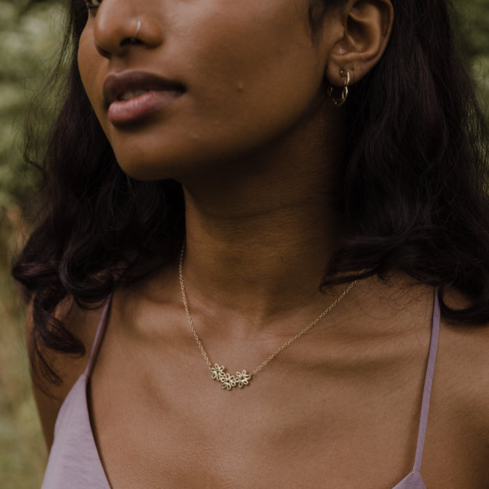 Small Petal Hoop Earrings