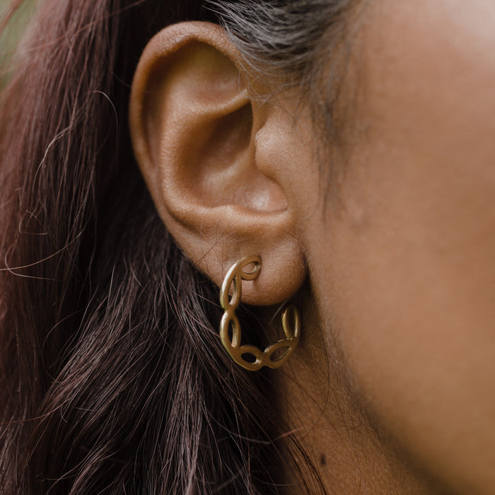 Small Petal Hoop Earrings