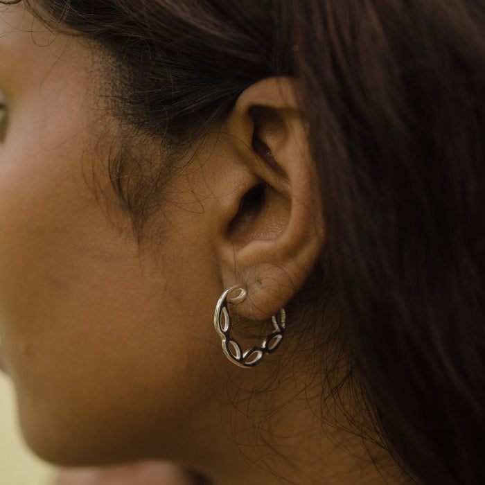 Small Petal Hoop Earrings