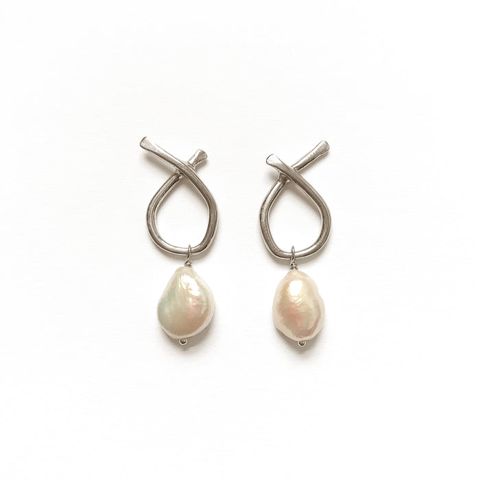 Small Odyssey Earrings with Baroque Pearls